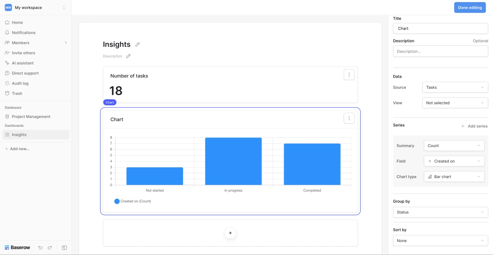 Dashboard do Canis CRM com recursos, templates e bases do workspace